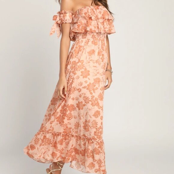 Lulus Love and Blooms Blush Floral Print Off-the-Shoulder Dress - Picture 2 of 8